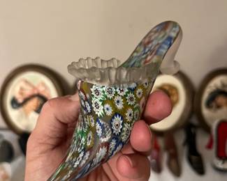 Murano Millefiori glass shoe