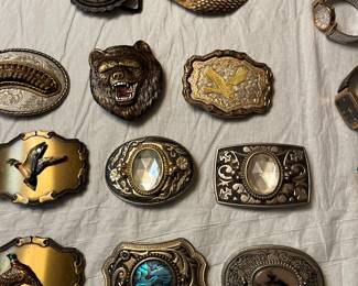 large selection of belt buckles