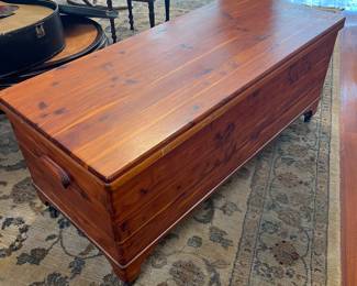 vintage cedar trunk