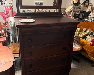 antique dresser with mirror