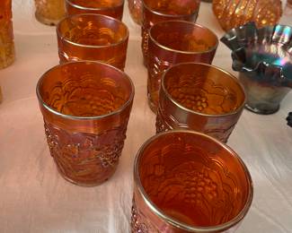 Vintage Amberina Depression glassware