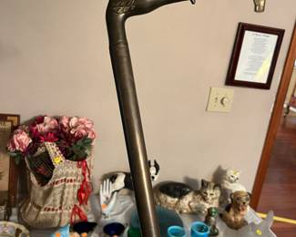 Brass eagles head cane with dagger