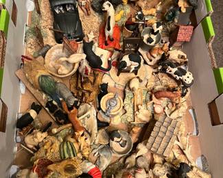 large selection of vintage Schmid figurines