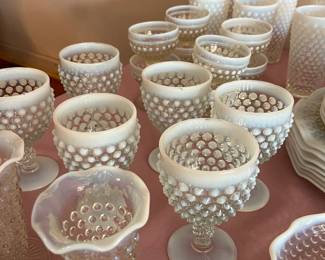 Vintage Fenton hobnail glass