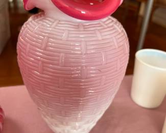 Fenton Basket Weave Vase