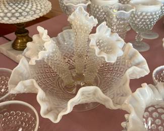 Vintage Fenton hobnail glass