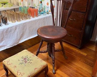 Antique chair with claw and ball feet