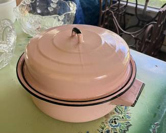 pink metal cookware
