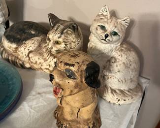 Cast iron animal door stops