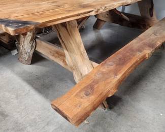 Live edge picnic table from Cherry Springs Dance Hall
