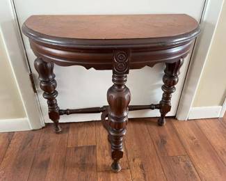 181 Vintage DemiLune Accent Table X2min