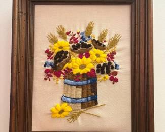 181 Handcrafted Crewell Still Lifemin