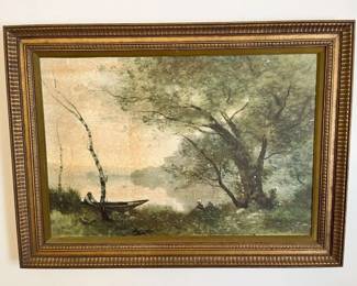 181 The Boatman of Mortefontaine JeanBaptisteCamille Corot Landscape Printmin