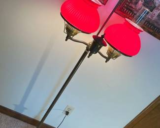 181 Vintage Brass Double Student Floor Lampmin