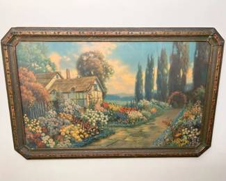 181 Large An Old Fashioned Garden Robert Atkinson Fox Pastoral Printmin
