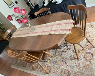 181 S. Bent Bros. Maple Dining Table Extendedmin