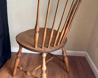 181 S. Bent Bros. Maple Windsor Dining Chair Backmin