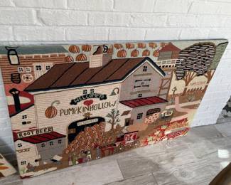 Large chain stitch artwork 