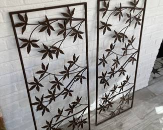Metal leaf wall art 