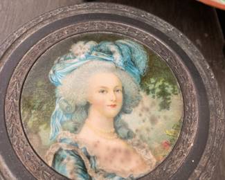 antique silverplate powder tin