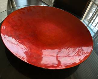 red platter bowl