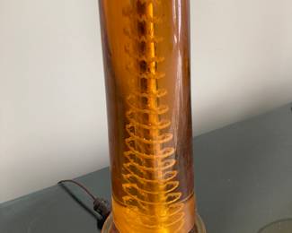 Detail of amazing glass table lamps  Pair!