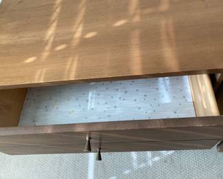 Cool original atomic liner paper! Brass knobs