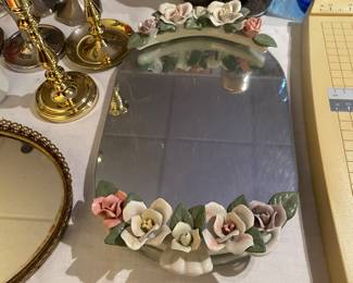 Porcelain vanity mirror