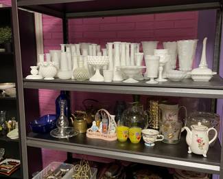 Lots of milk glass