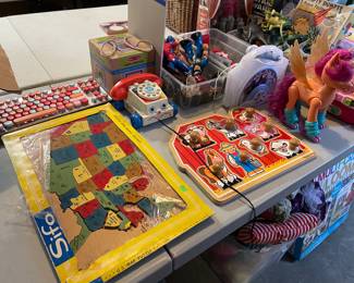 Kids toys, puzzles, newer and vintage
