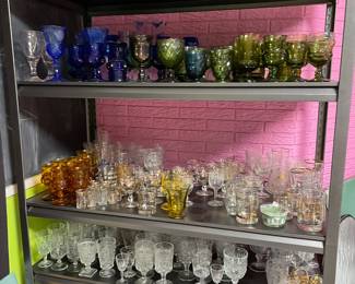 Vintage glasses of every color