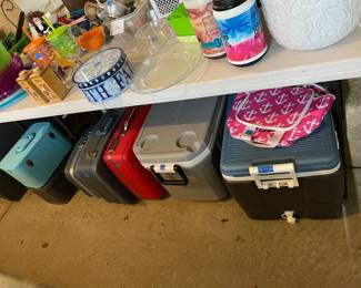 Coolers and luggage