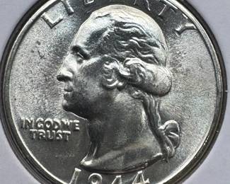 1944-D MS67 GEM SILVER WASHINGTON QUARTER