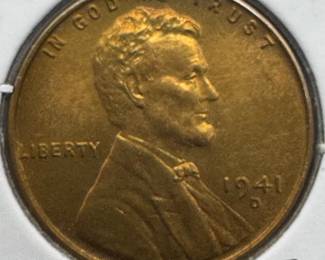 1941-D MS67RD RED GEM GORGEOUS TONING WHEAT .01c