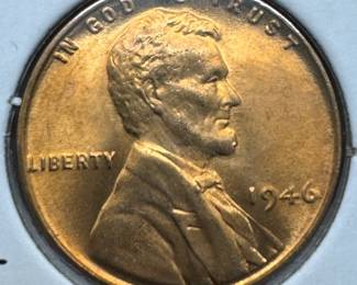 1946 MS67RD RARE RED GEM WHEAT PENNY