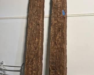 Faux wood beams with matching corbels