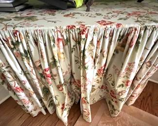 103. Decorator Table w/ Gathered Cloth (48" x 22" x 29")