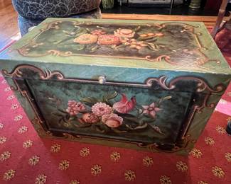 16. Hand Painted Trunk (29" x 16" x 18")