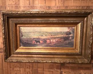 45. Pair of Pastoral Scenes in Ornate Frames (19" x 12")