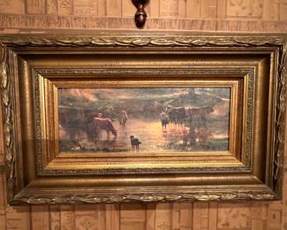 45. Pair of Pastoral Scenes in Ornate Frames (19" x 12")