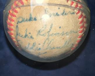 Signed Jackie Robinson Baseball with Teammates (1947)