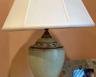 85. Painted Metal Urn Lamp (24")