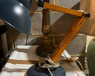 136. Pottery Barn Teen Metal & Wood Desk Lamp