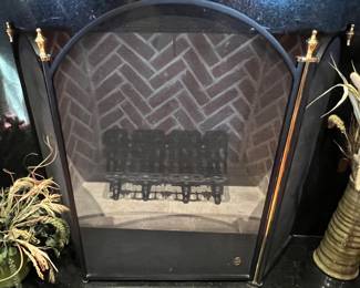 25. Tri Fold Fireplace Screen (50")
