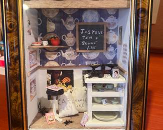 97. Collection Accent De Barbizon Shadow Box of Tea Scene #0131320 (8" x 10" x 4")