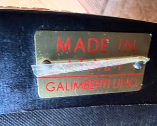 102. Italian Hand Painted Shield Back Side Chair by Galimberti Lino (20" x 17" x 40")