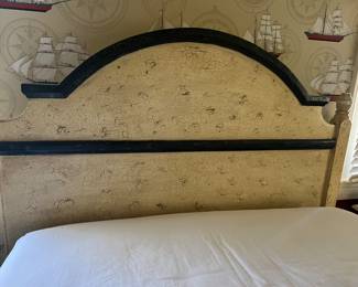 75. Painted Queen Bed (60"h)