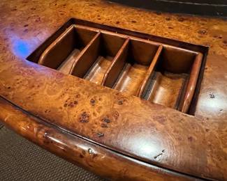 119. Poker Game Table w/ Leather Inset Top (56" x 30")
