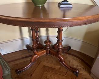 10. Oval Accent Table (46" x 32" x 30") (as is)