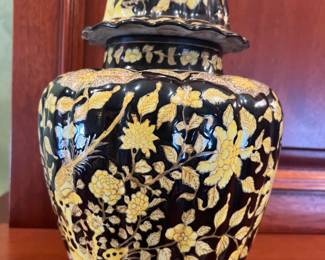 26. Black & Gold Ginger Jar (11")